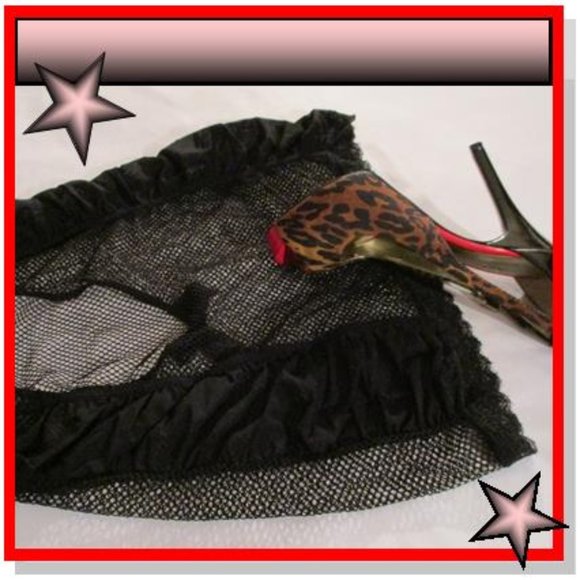 RENA RAFE BLACK NET CROCTHLESS BODY SUIT - Picture 11 of 12